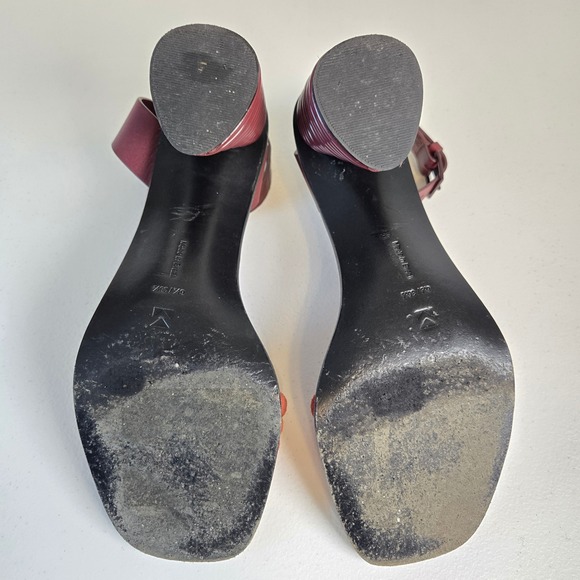 Mercedes Castillo Hiru Ankle Strap Block Heel Leather Sandals US 6.5/ EU 36.5 - Picture 10 of 10